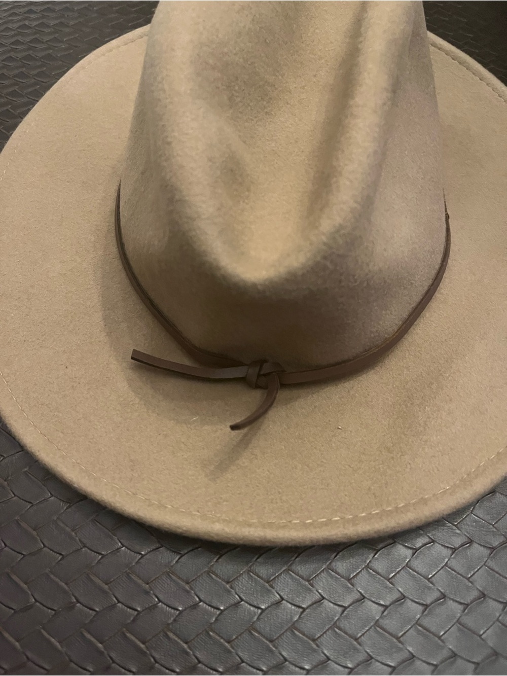 Biltmore for Madewell Classic Women Brown Wide-Brim Fedora Hat in Tan New